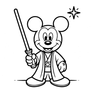 Rysunek Myszka Miki Jedi